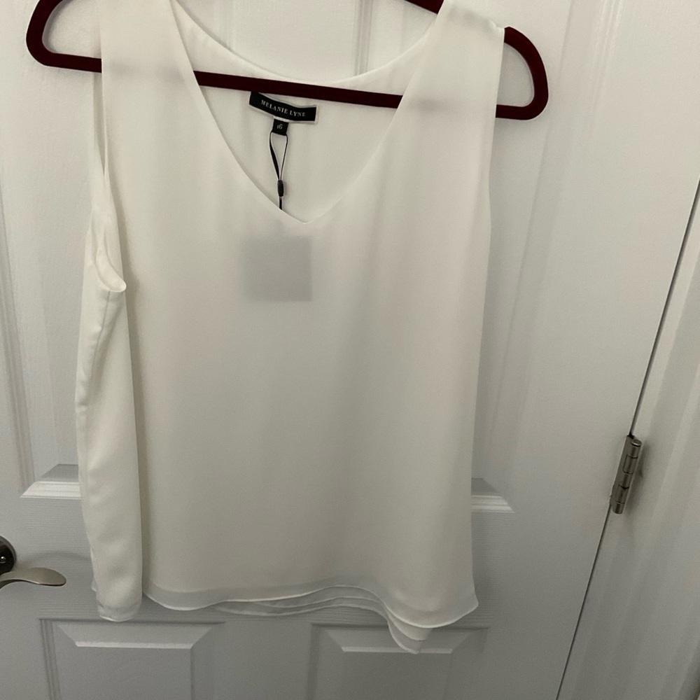 BNWT WHITE LAYERED TANK